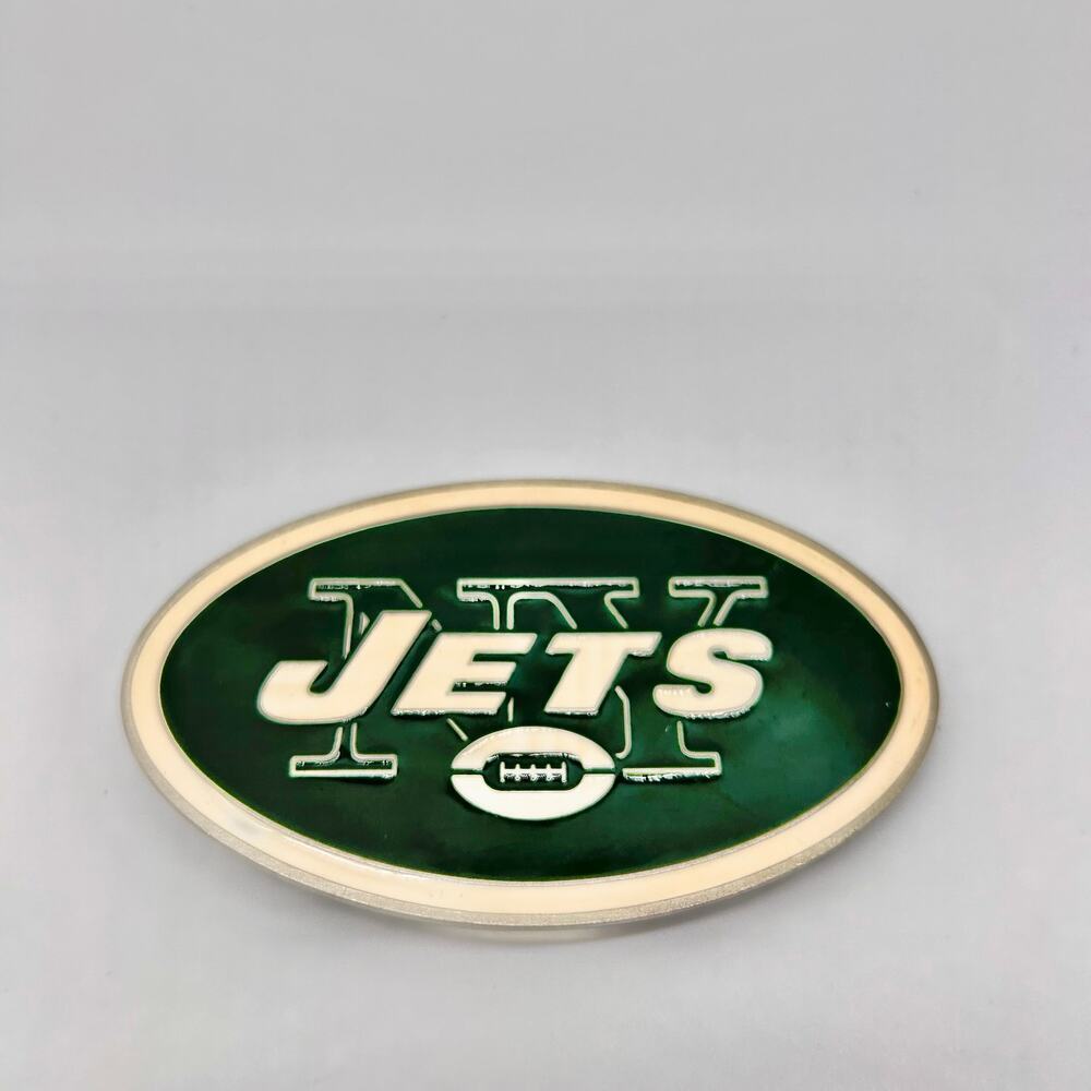 NY Jets Belt Buckle New York NFL Football Season Men's Game Day Accessories